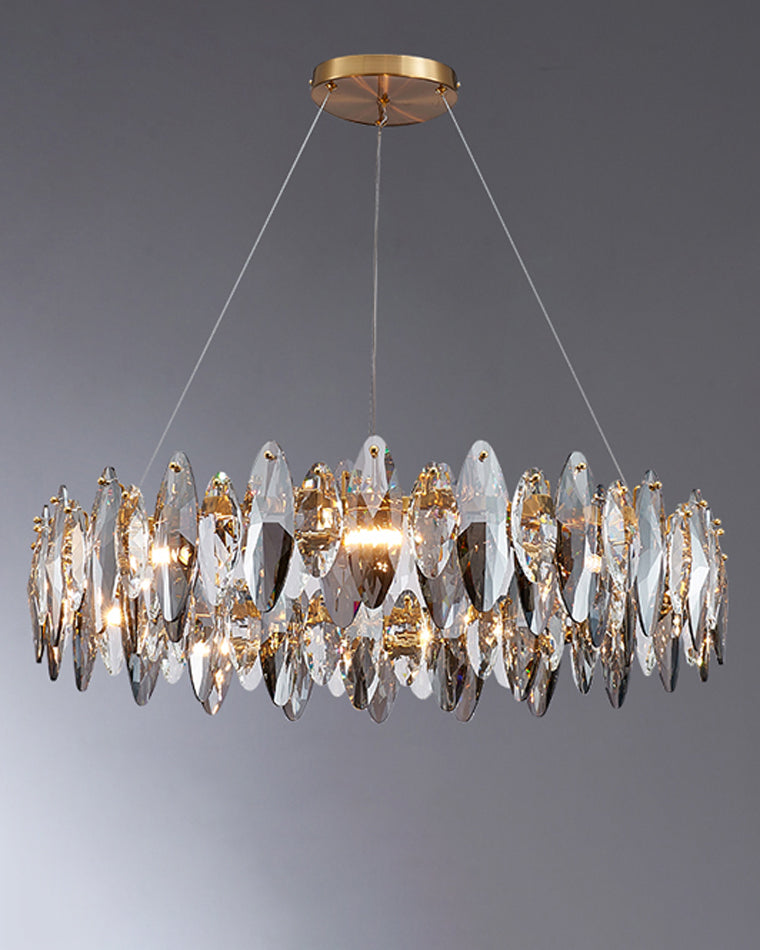 WOMO Lustre Luxe Rond Cristal Fumé-WM2187