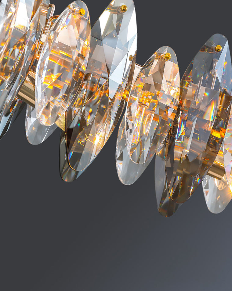 WOMO Lustre Luxe Rond Cristal Fumé-WM2187