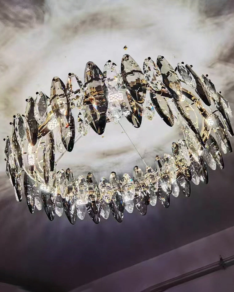 WOMO Lustre Luxe Rond Cristal Fumé-WM2187