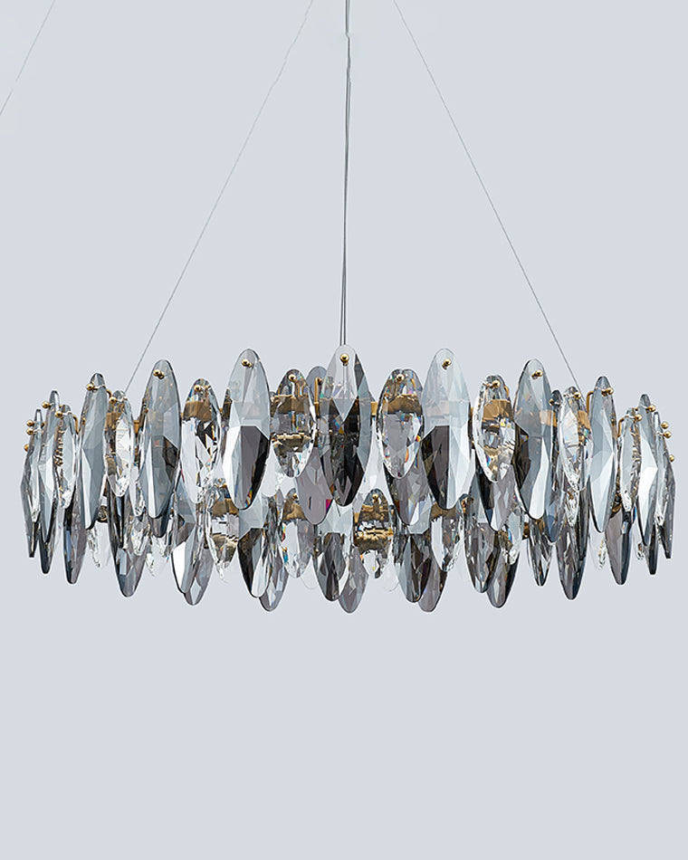 WOMO Lustre Luxe Rond Cristal Fumé-WM2187