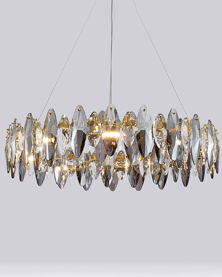 WOMO Lustre Luxe Rond Cristal Fumé-WM2187