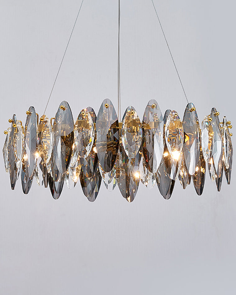 WOMO Lustre Luxe Rond Cristal Fumé-WM2187