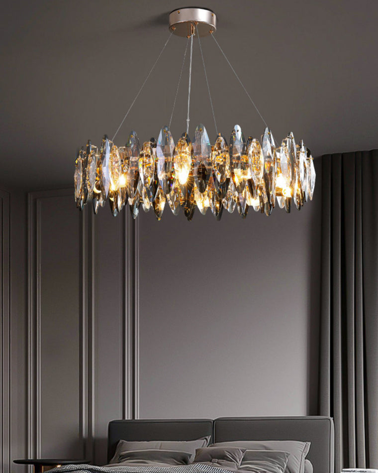 WOMO Lustre Luxe Rond Cristal Fumé-WM2187