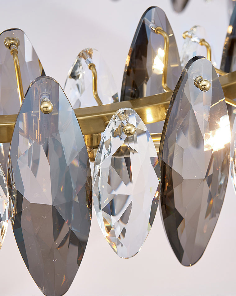 WOMO Lustre Luxe Rond Cristal Fumé-WM2187