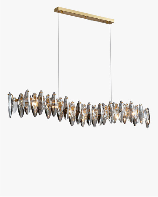 WOMO Lustre Lineaire Cristal Fumée Moderne-WM2188