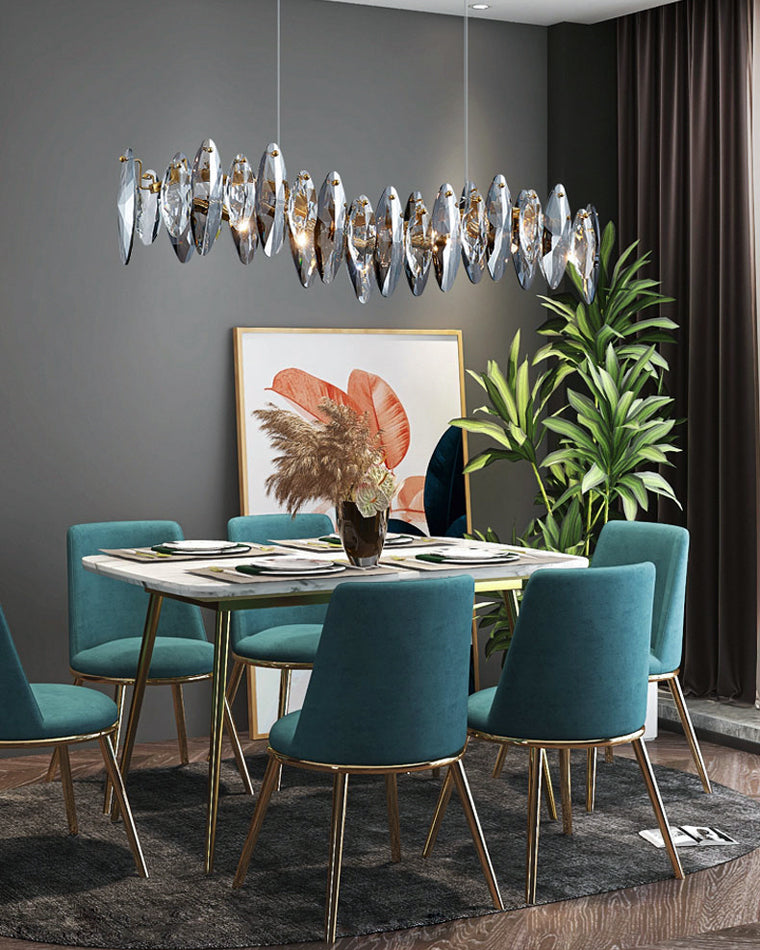 WOMO Lustre Lineaire Cristal Fumée Moderne-WM2188