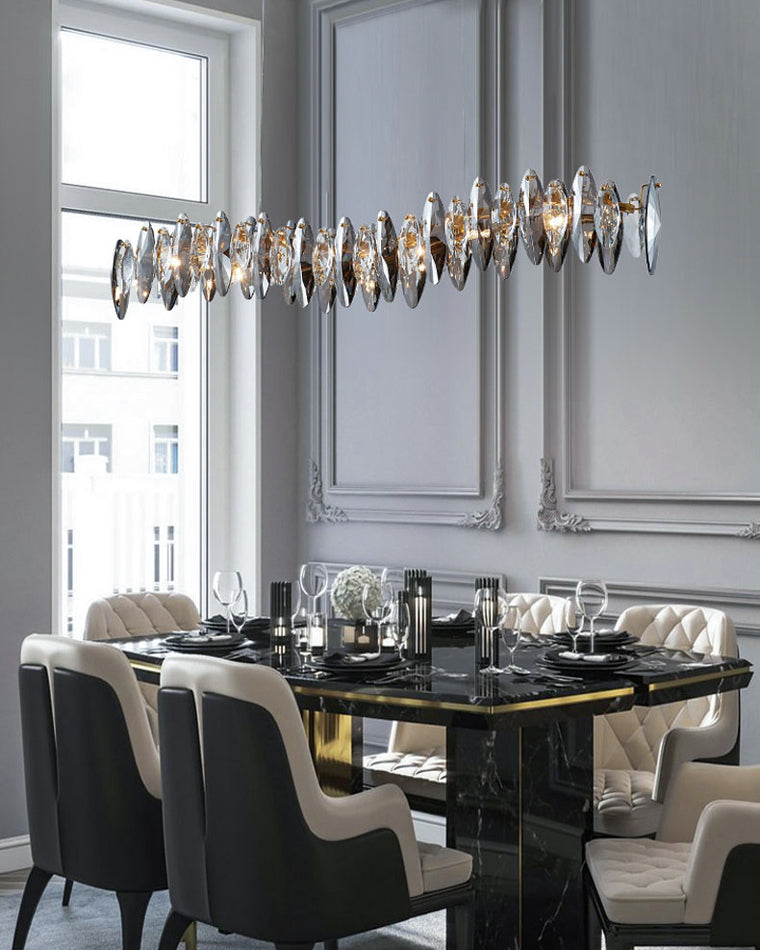 WOMO Lustre Lineaire Cristal Fumée Moderne-WM2188
