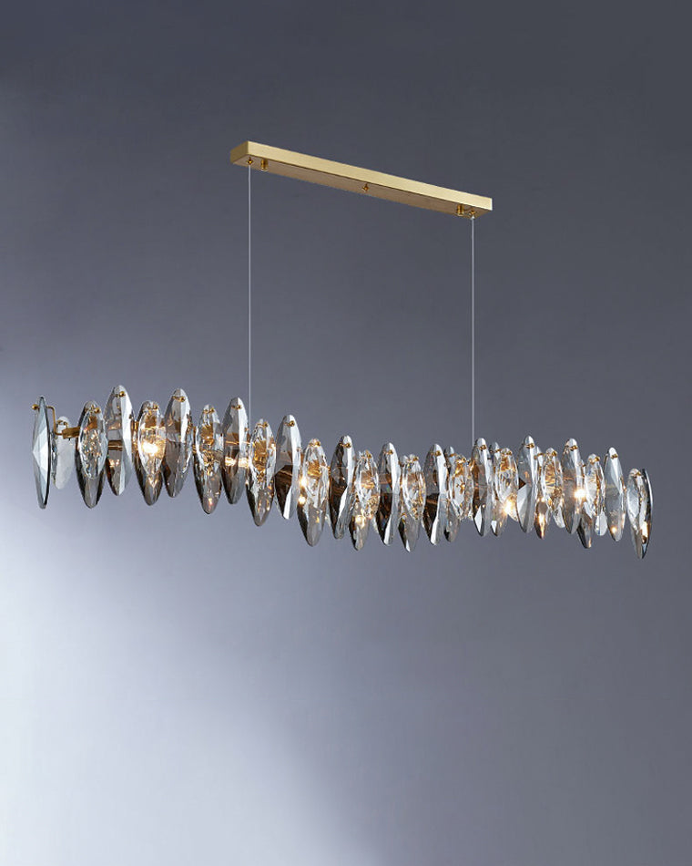WOMO Lustre Lineaire Cristal Fumée Moderne-WM2188