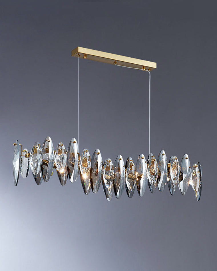 WOMO Lustre Lineaire Cristal Fumée Moderne-WM2188