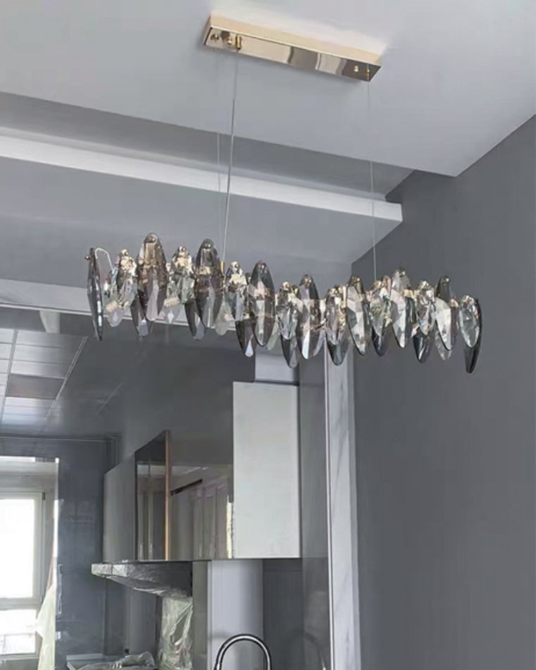 WOMO Lustre Lineaire Cristal Fumée Moderne-WM2188