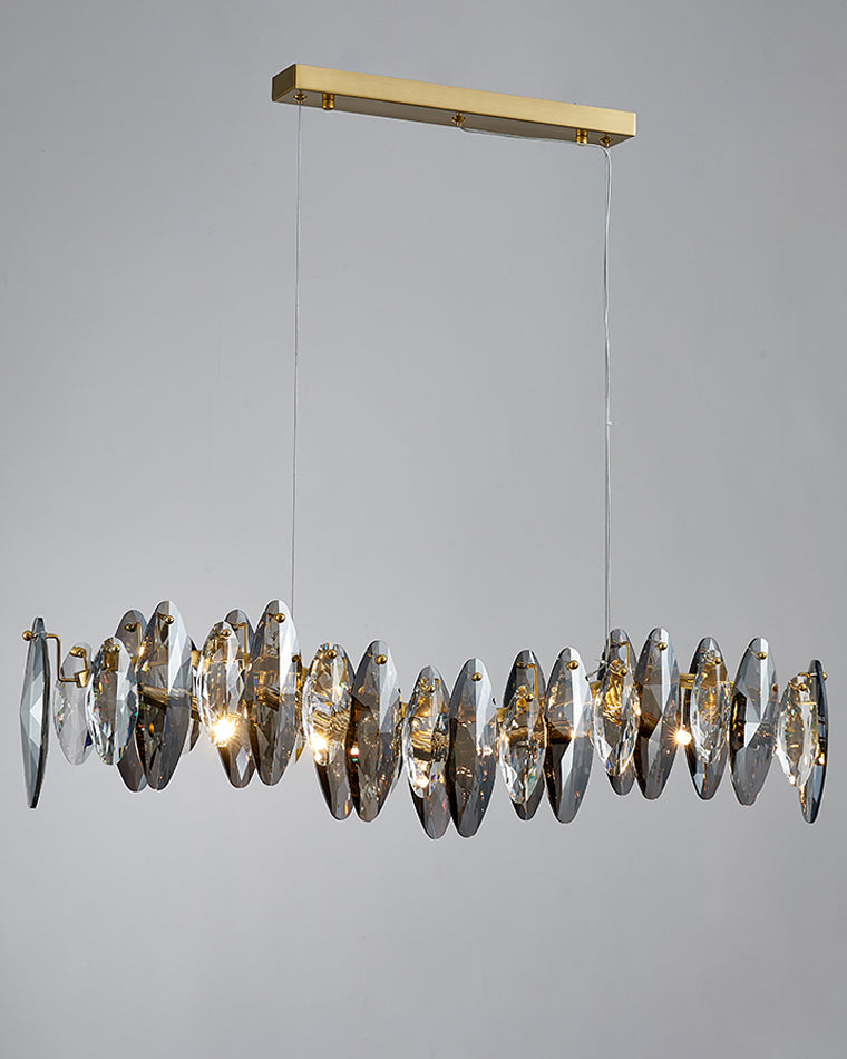 WOMO Lustre Lineaire Cristal Fumée Moderne-WM2188