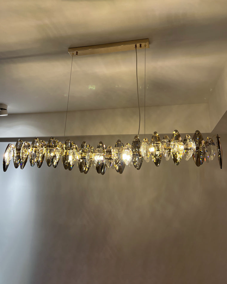 WOMO Lustre Lineaire Cristal Fumée Moderne-WM2188