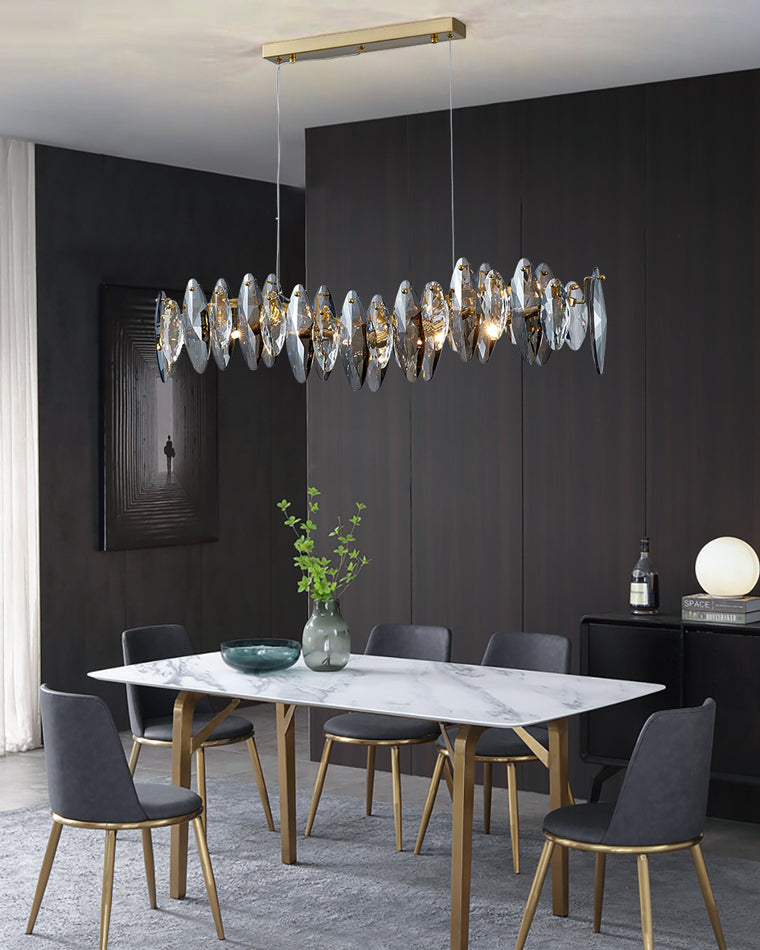 WOMO Lustre Lineaire Cristal Fumée Moderne-WM2188