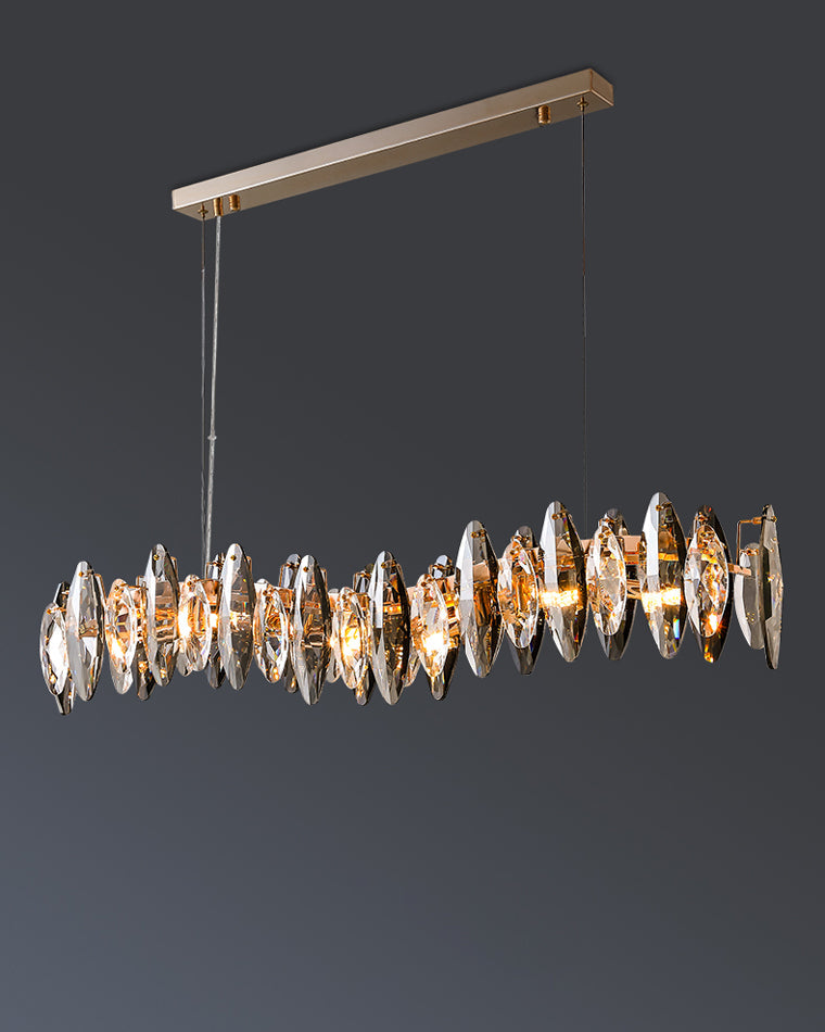 WOMO Lustre Lineaire Cristal Fumée Moderne-WM2188