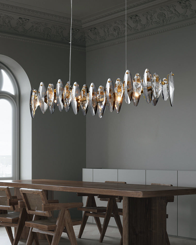 WOMO Lustre Lineaire Cristal Fumée Moderne-WM2188
