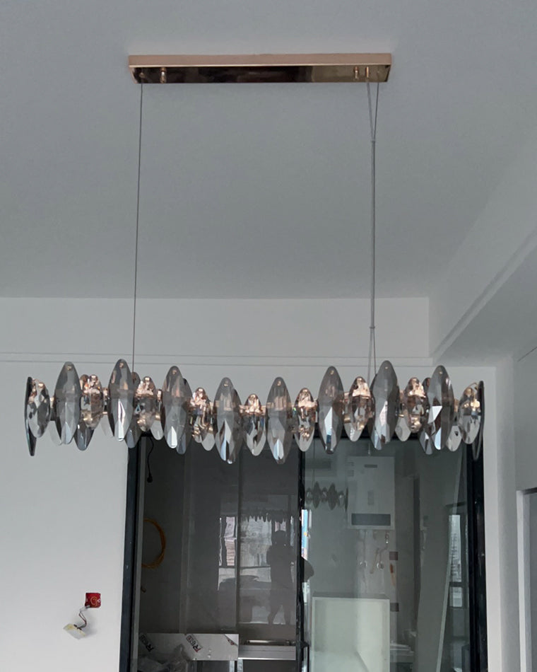 WOMO Lustre Lineaire Cristal Fumée Moderne-WM2188