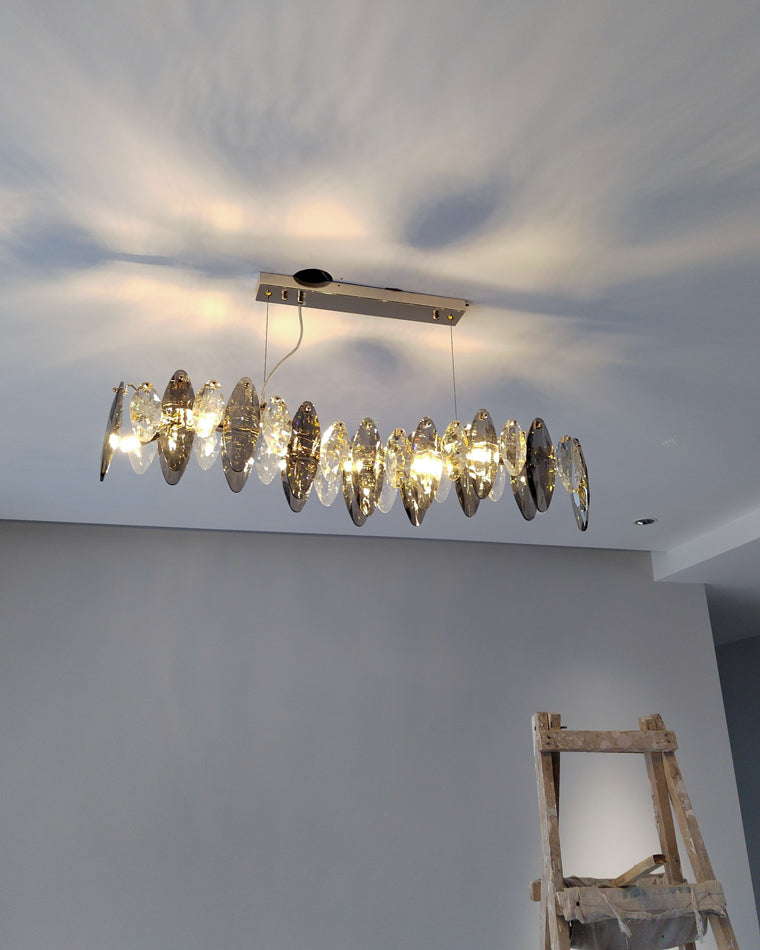 WOMO Lustre Lineaire Cristal Fumée Moderne-WM2188