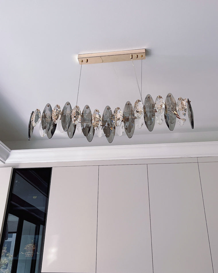 WOMO Lustre Lineaire Cristal Fumée Moderne-WM2188