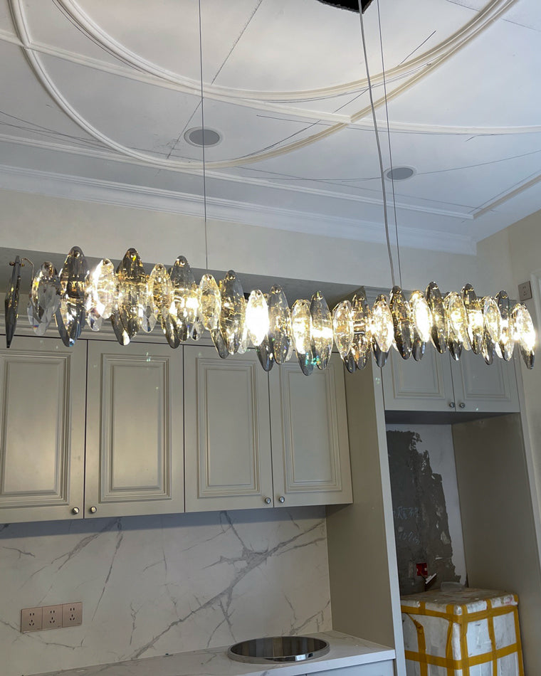 WOMO Lustre Lineaire Cristal Fumée Moderne-WM2188