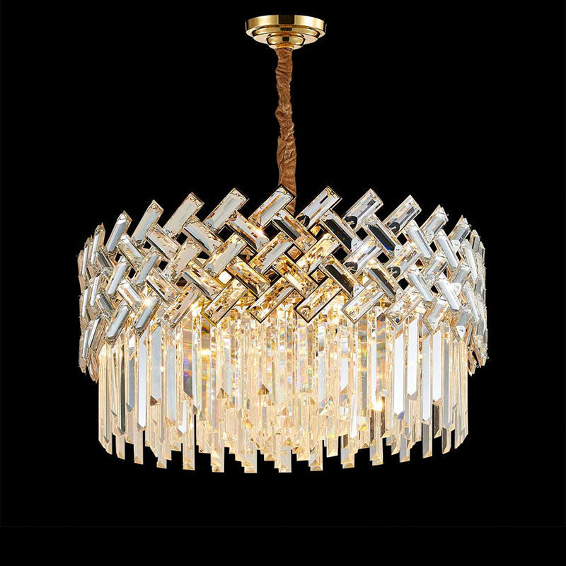 WOMO Lustre Rond Cristal Doré-WM2190
