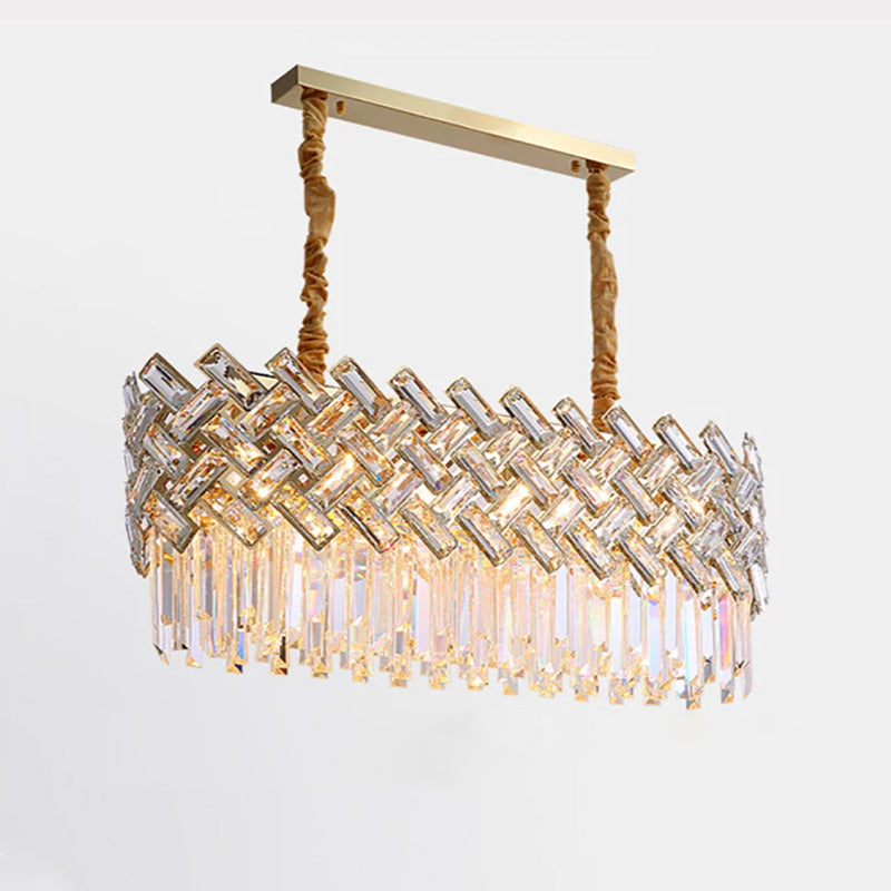 WOMO Lustre Rond Cristal Doré-WM2190