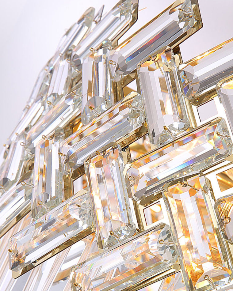 WOMO Lustre Rond Cristal Doré-WM2190