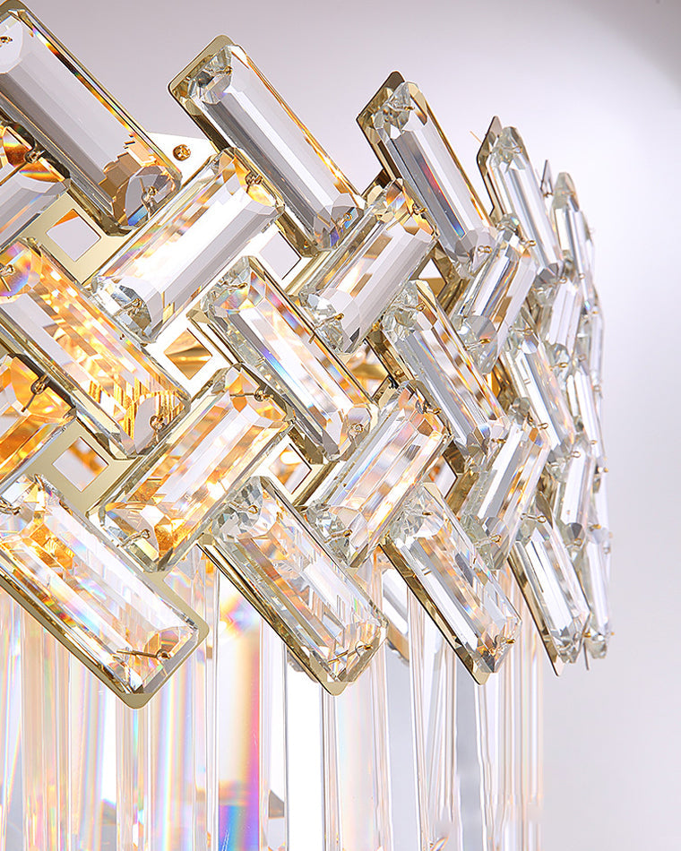 WOMO Lustre Rond Cristal Doré-WM2190