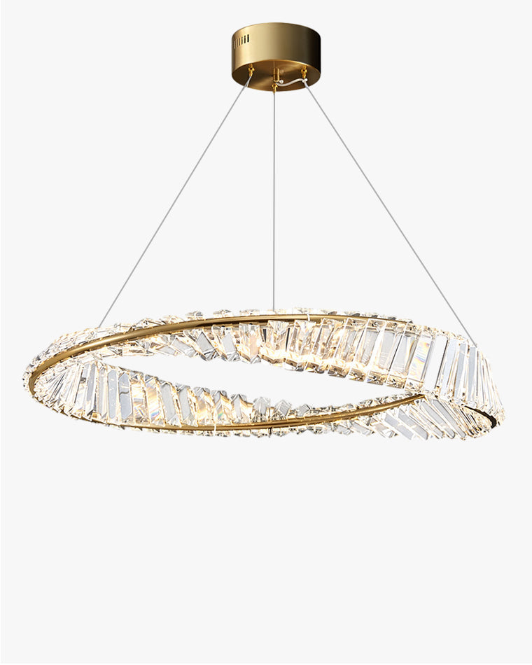 WOMO Crystal Circle Chandelier for Living Room - WM2191