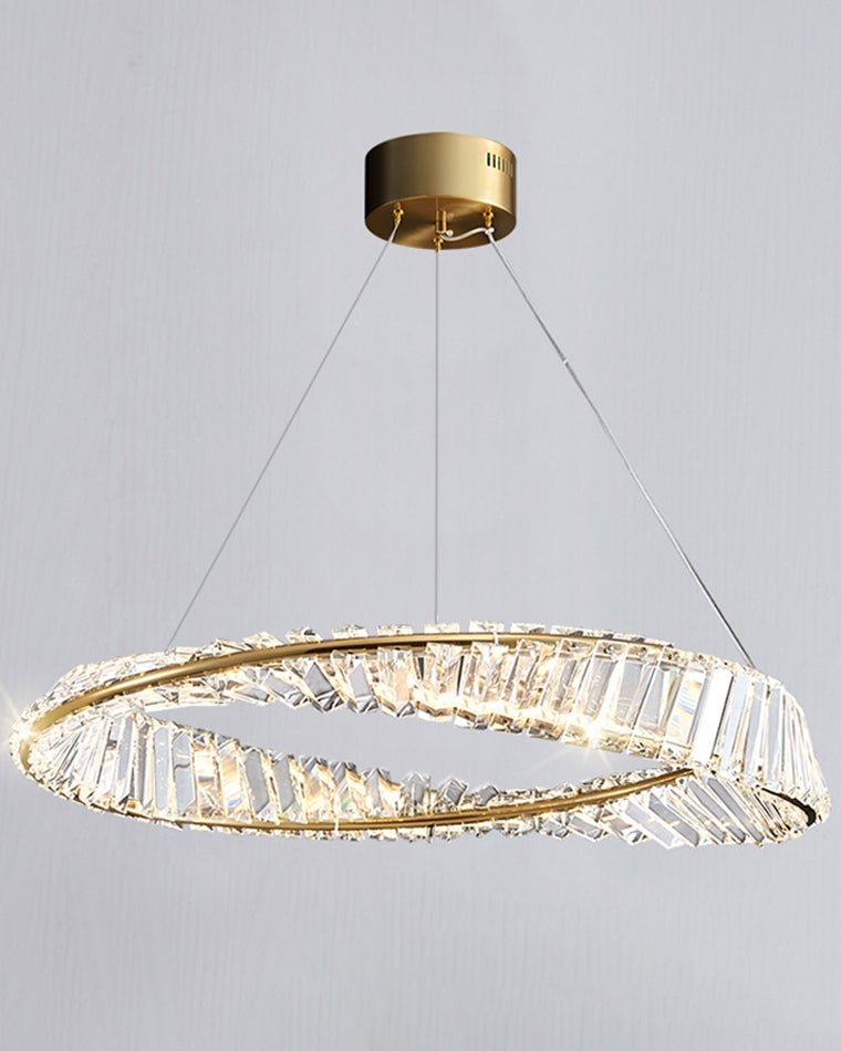 WOMO Crystal Circle Chandelier for Living Room - WM2191