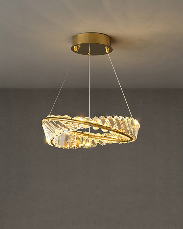WOMO Crystal Circle Chandelier for Living Room - WM2191