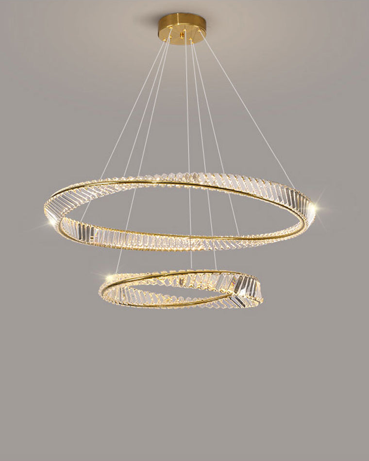 WOMO Crystal Circle Chandelier for Living Room - WM2191