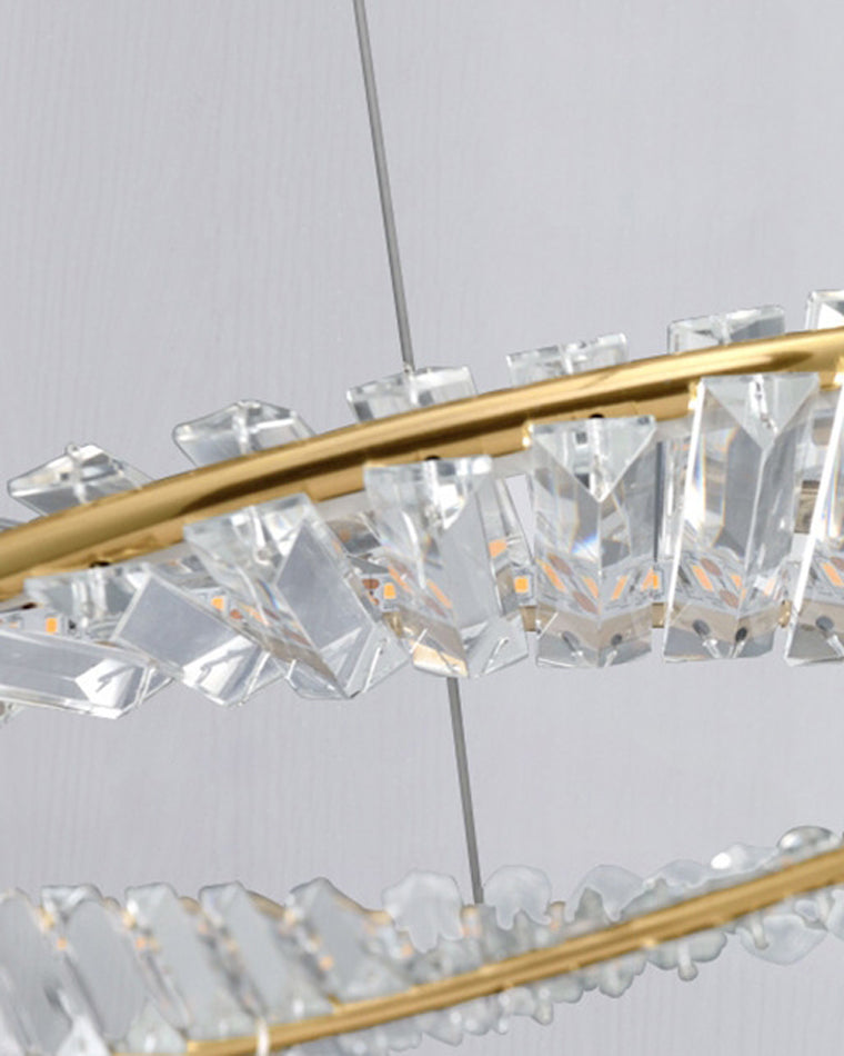 WOMO Crystal Circle Chandelier for Living Room - WM2191