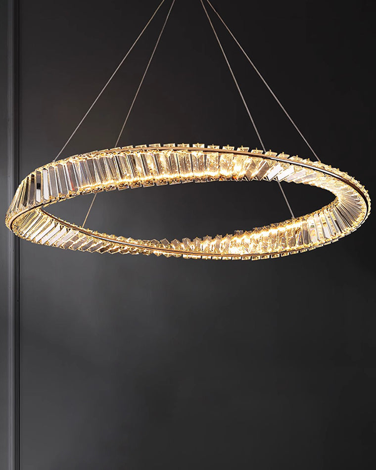 WOMO Crystal Circle Chandelier for Living Room - WM2191