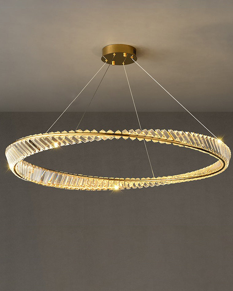 WOMO Crystal Circle Chandelier for Living Room - WM2191