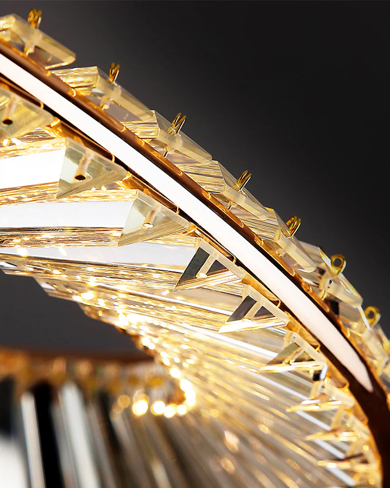 WOMO Crystal Circle Chandelier for Living Room - WM2191
