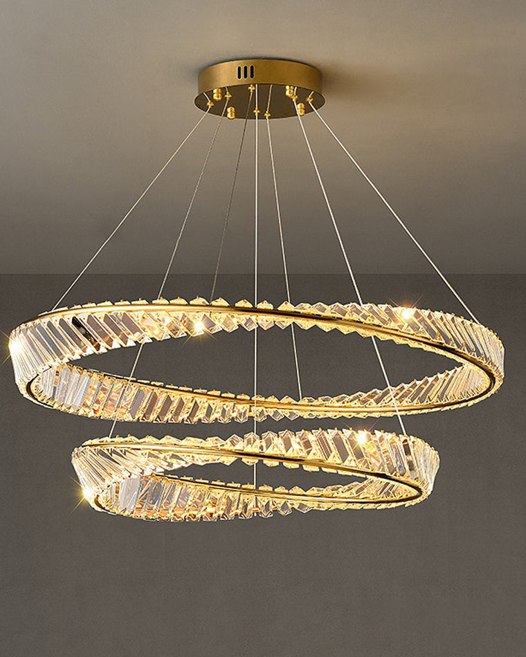 WOMO Crystal Circle Chandelier for Living Room - WM2191