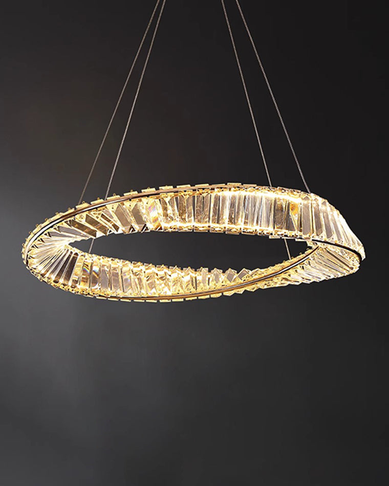 WOMO Crystal Circle Chandelier for Living Room - WM2191