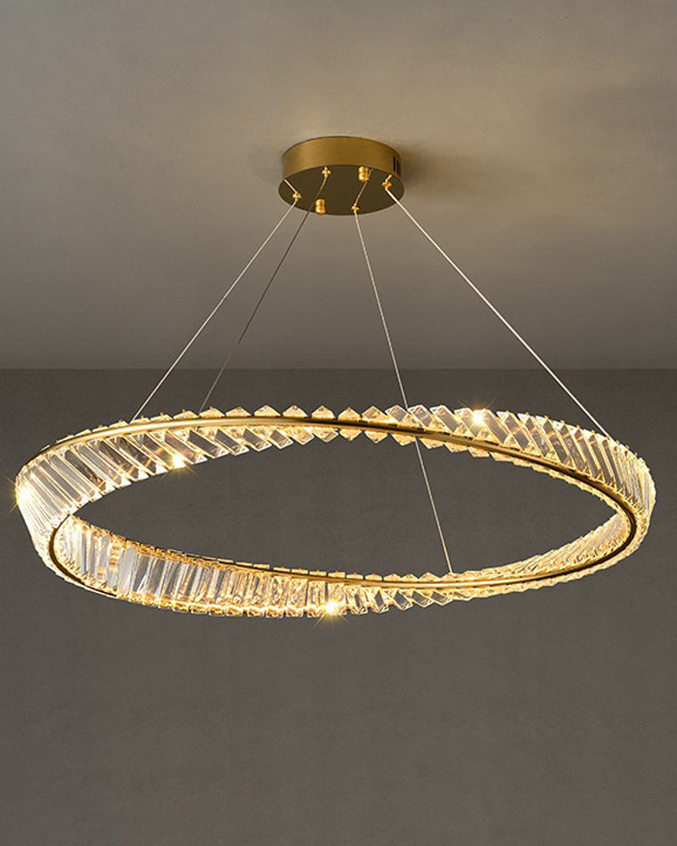 WOMO Crystal Circle Chandelier for Living Room - WM2191