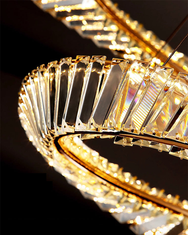 WOMO Crystal Circle Chandelier for Living Room - WM2191