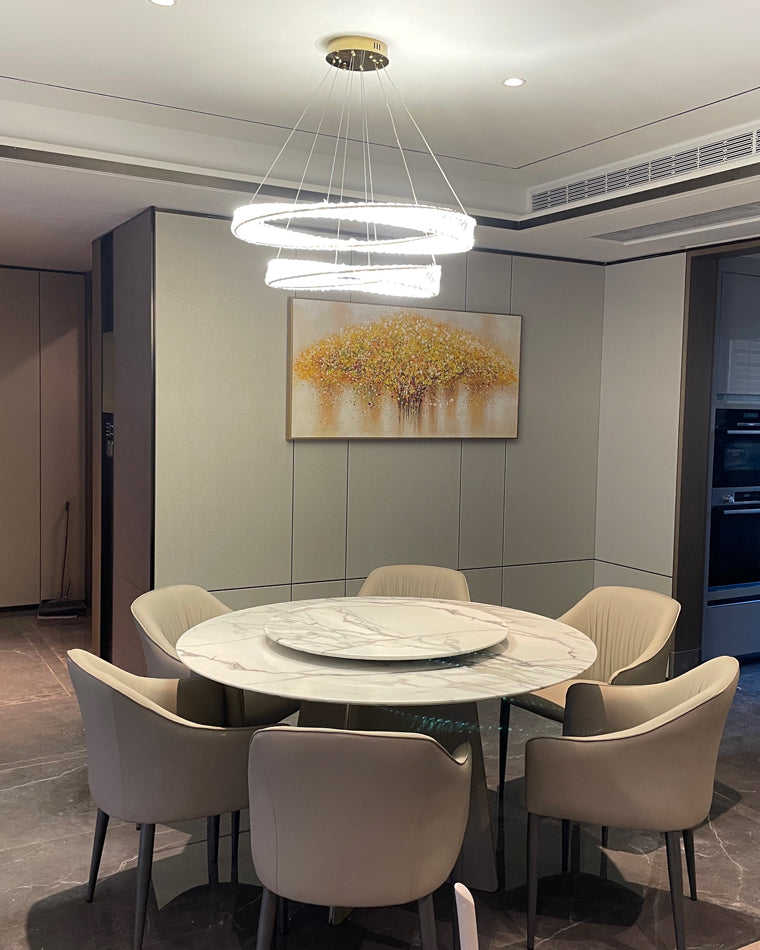 WOMO Crystal Circle Chandelier for Living Room - WM2191