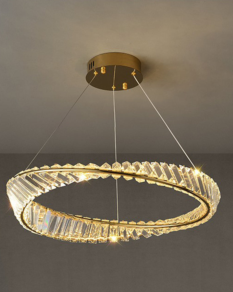 WOMO Crystal Circle Chandelier for Living Room - WM2191