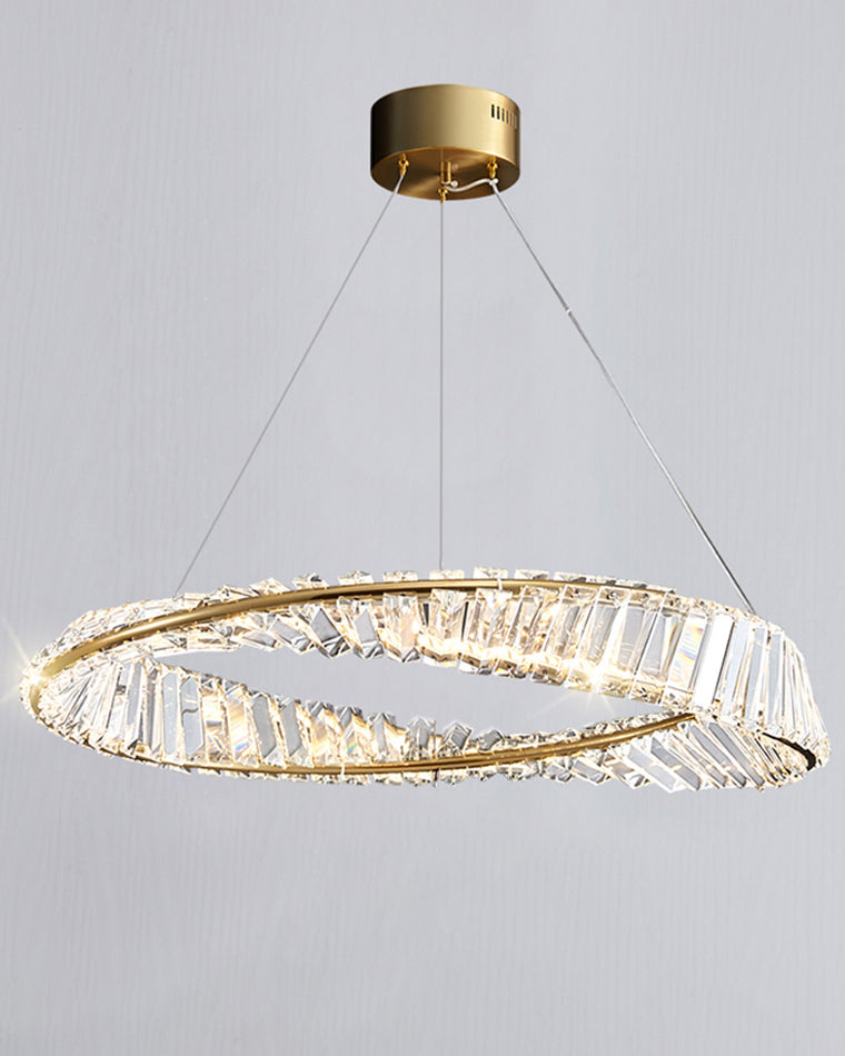 WOMO Crystal Circle Chandelier for Living Room - WM2191