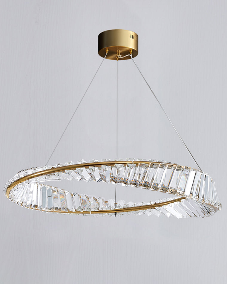 WOMO Crystal Circle Chandelier for Living Room - WM2191