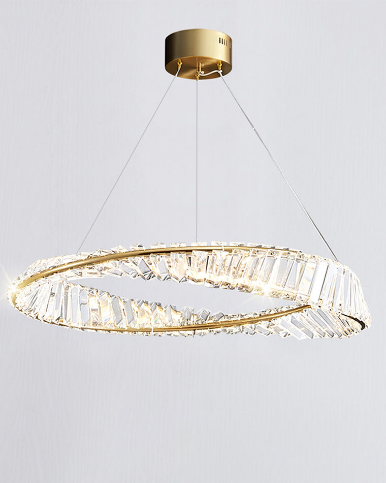 WOMO Crystal Circle Chandelier for Living Room - WM2191