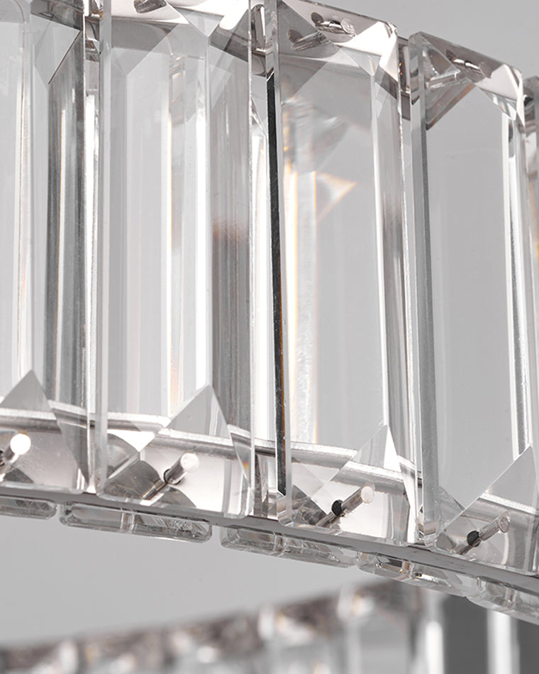 Lustre circulaire en cristal à 2 niveaux WOMO-WM2192