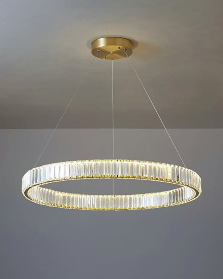 Lustre circulaire en cristal à 2 niveaux WOMO-WM2192