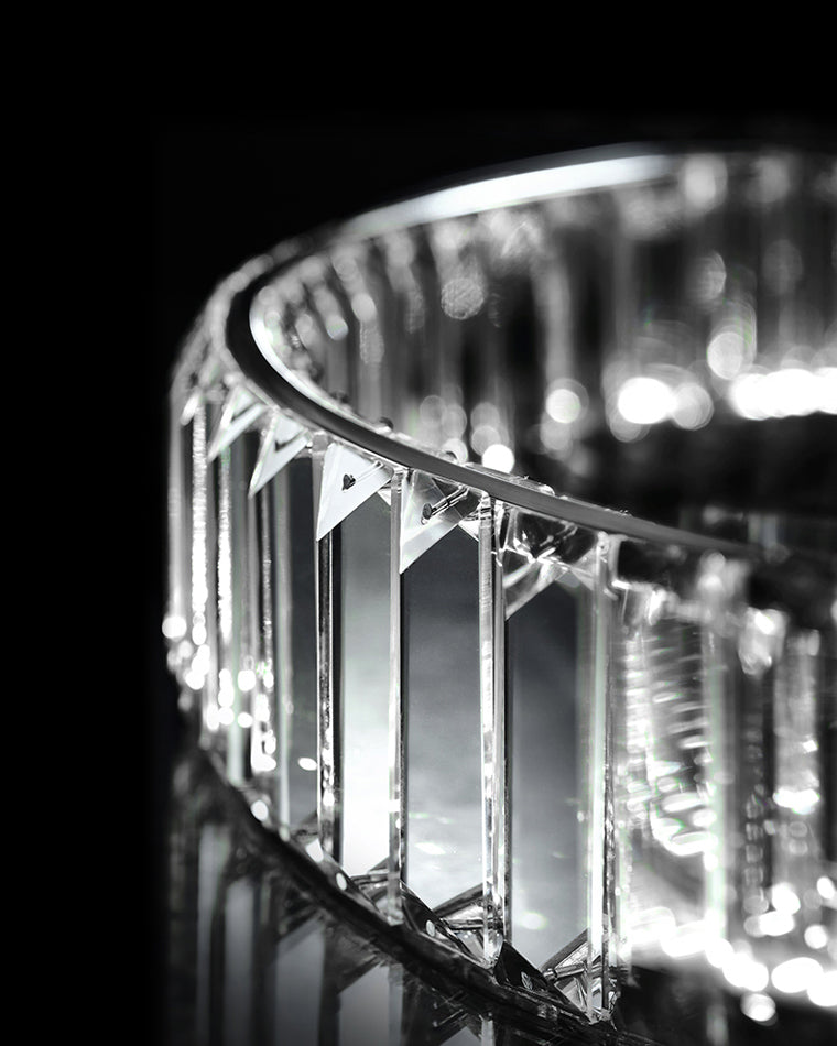 Lustre circulaire en cristal à 2 niveaux WOMO-WM2192