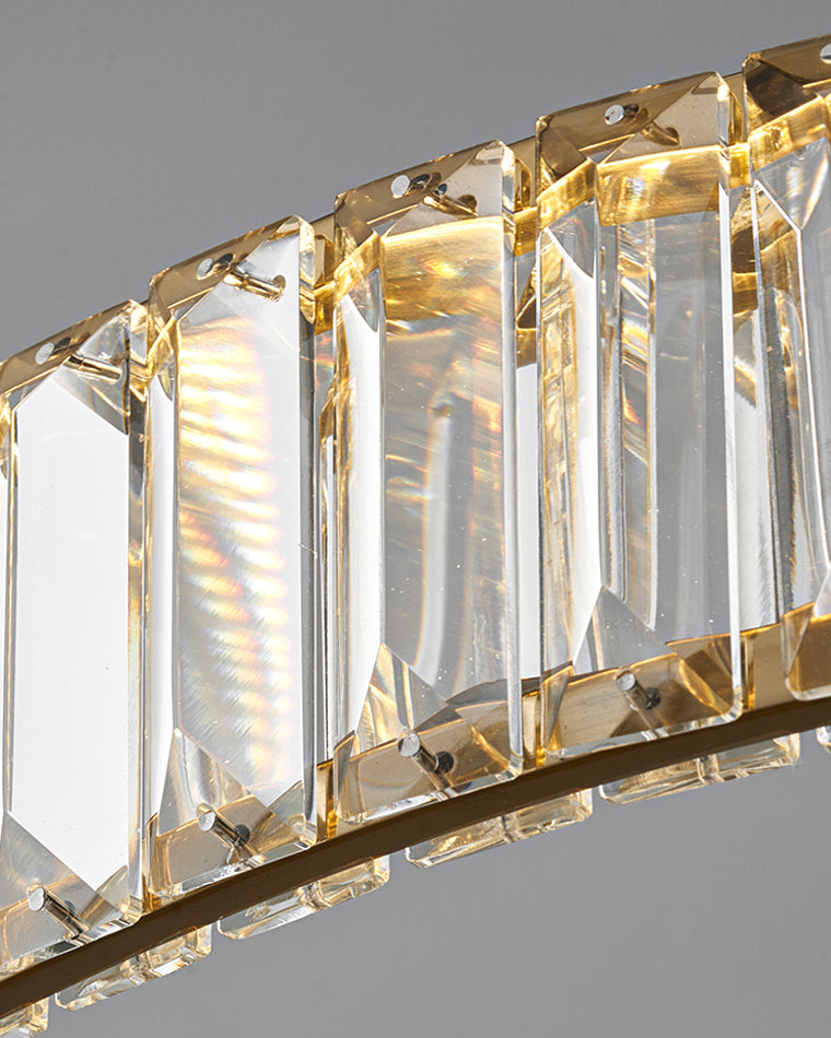 Lustre circulaire en cristal à 2 niveaux WOMO-WM2192