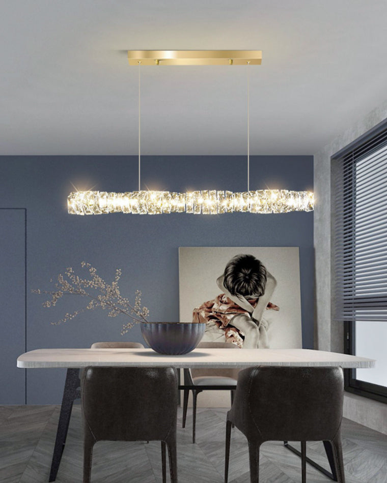 WOMO Suspension Lineaire Cristal pour Salle à Manger - WM2193