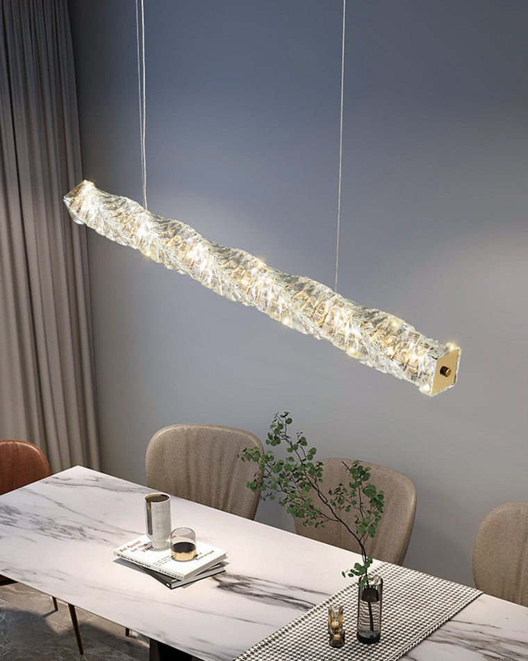 WOMO Suspension Lineaire Cristal pour Salle à Manger - WM2193